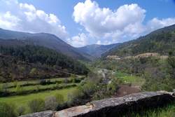 Looking back towards the Serra da Estrela and Manteigas