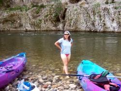 Wading in the Ardeche river
