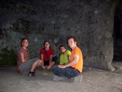 Playing cards in the caves