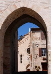 Archway, house, church