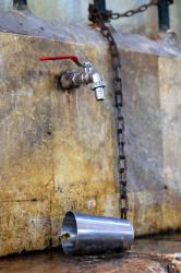 A water tap in Aleppo's souk