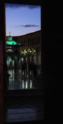 Peeking inside the great mosque at night