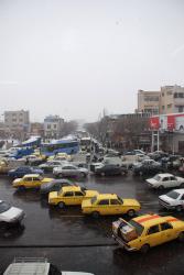 Taxis in the streets of Tabriz