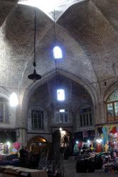 The vaulted ceilings of the bazaar