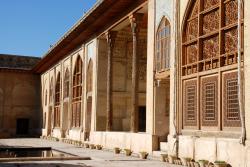 Pillars adorn the inside of Shiraz's citadel
