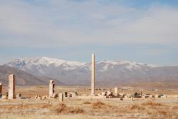 Columns in a barren landscape