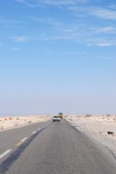 A long road across the Abarkuh desert