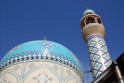 The dome and minaret of the mosque