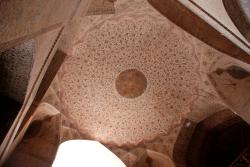 The ceiling on the first floor of A'li Qapu Palace 