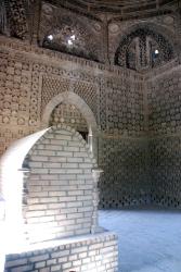 Inside the mausoleum, such detailed brickwork!