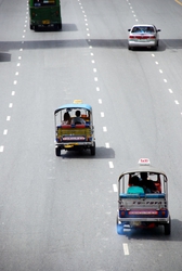 Tuk tuks on the roads of Bangkok