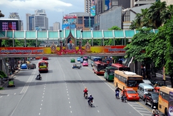 Relatively quiet Bangkok roads