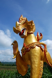 A dragon guarding a temple