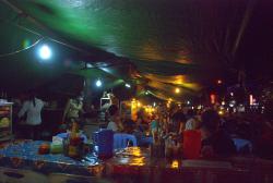 Night street food stalls in Siem Reap