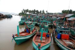 Cambodian fishing village