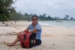 On the beach in Sihanoukville