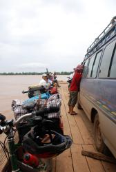 First of many Mekong ferry crossings