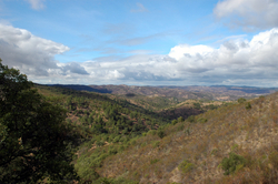 The view over one of the hills heading down to the Algarve.