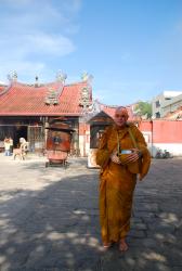 A monk we enjoyed talking with