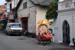 A flowery trishaw