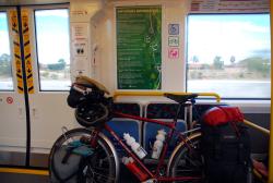 Bike on the Perth train