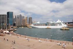 Cruise ship berthed in Sydney