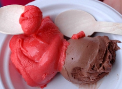 Watermelon Sorbet and Chocolate Ice Cream from Zilli