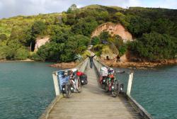 Our bikes at the Coromandel Ferry Dock