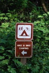 A hiker biker site in a state park
