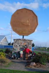 The big Loonie statue just outside Sault Ste. Marie