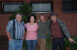 Saying goodbye: Paul, Christa, Andrew and Horst