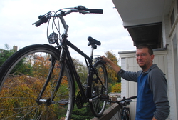 Andrew with Friedel's new bike