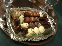 A beautiful tray of chocolates at the Cabosse d'Or
