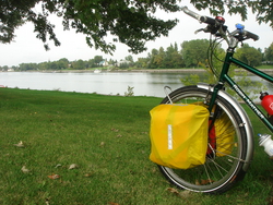 Friedel's bike, alongside the Richelieu river