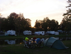 We were probably the only tent there, along with all those RVs!