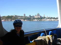Friedel with Quebec behind her