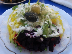 A lunchtime salad in Tiznit